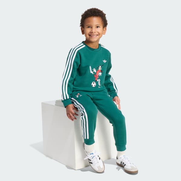 Green ADIDAS DISNEY CREW SET