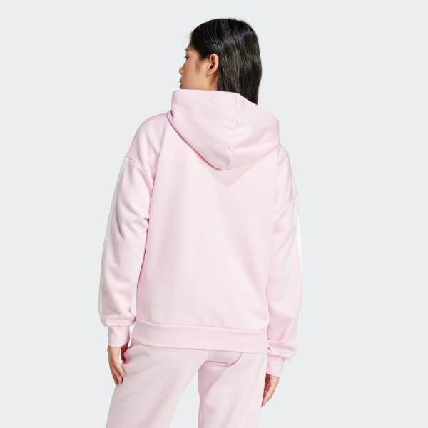 Pink Essentials 3-Stripes Full-Zip Fleece Hoodie