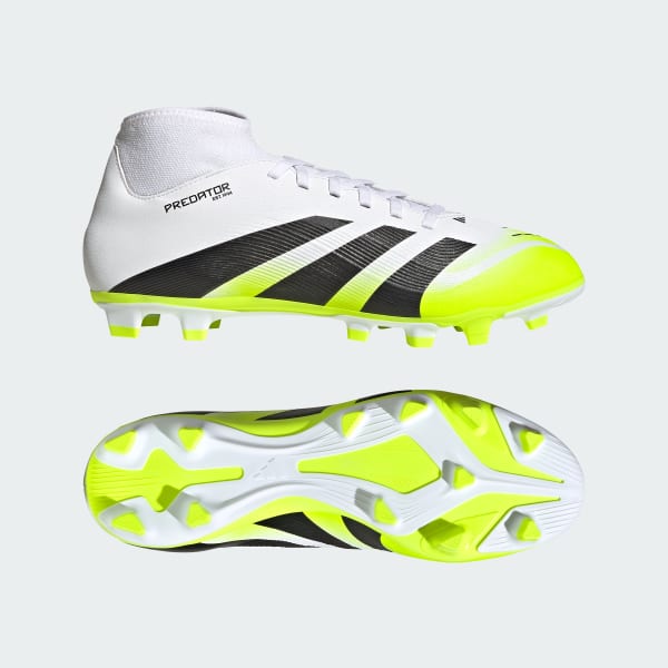 Blanco Zapatos de fútbol con calcetín para terreno firme/multiterreno Predator Club