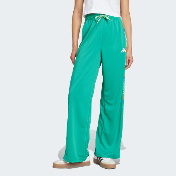 Green Emerging Harmony Wide Track Pants