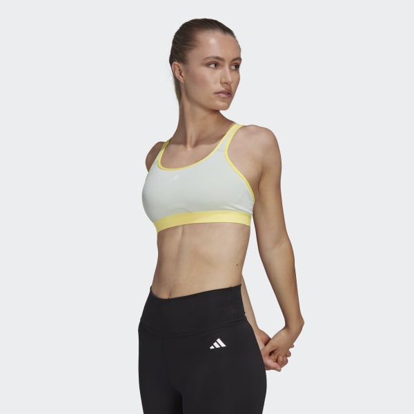 Buy adidas Womens Tlrd Move Aeroready Training High Support Sports Bra  Linen Green/Beam Yellow