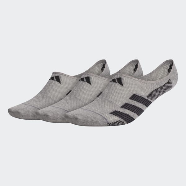 adidas Superlite Stripe Super-No-Show Socks 3 Pairs - Grey | Men's ...