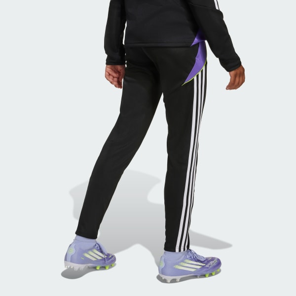 Black Tiro 24 Slim Training Tracksuit Bottoms Kids