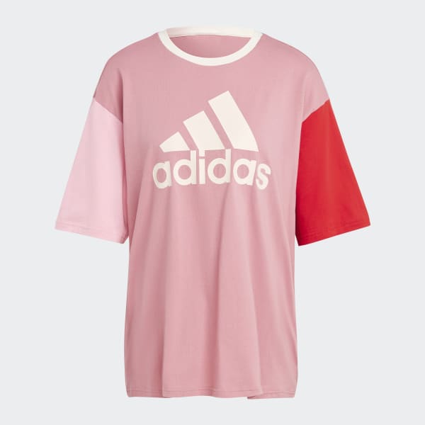 adidas Essentials Big Logo Boyfriend T-Shirt - Rosa | adidas Deutschland