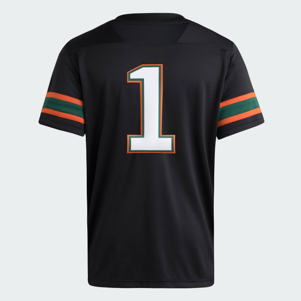 adidas Miami Hurricanes Premier Black Alternate Football Jersey