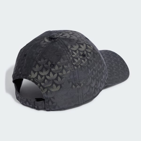 Black Trefoil Monogram Jacquard Baseball Cap