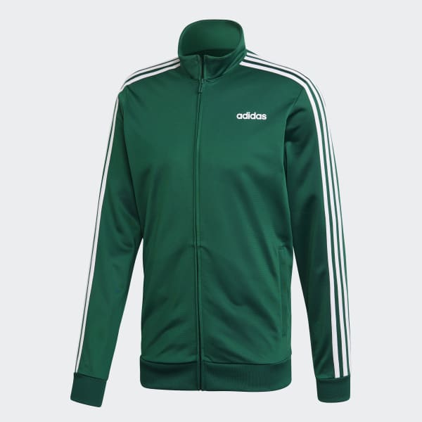 adidas Essentials 3 Streifen Tricot Trainingsjacke Grün adidas Essentials 3 Streifen Tricot Trainingsjacke Grün