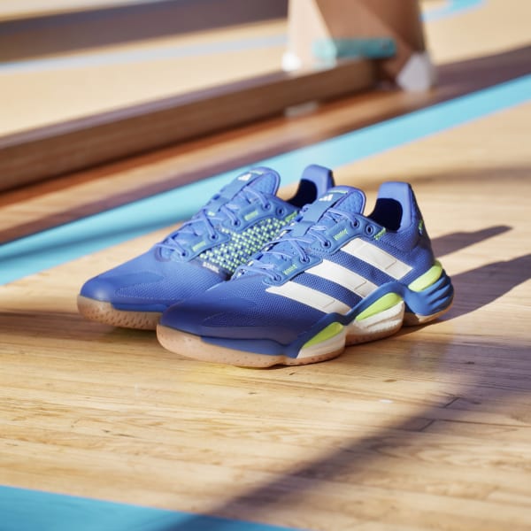 Adidas Stabil 16 Indoor Shoes Men Lucid Blue Cloud White Lucid Lemon 8