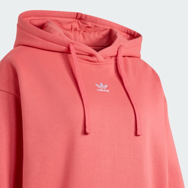 cervená MIKINA S KAPUCŇOU OVERSIZED HOODIE FLEECE