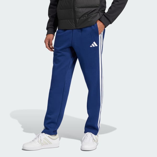 Adidas men's essentials 3 stripe regular fit fleece pants cheap
