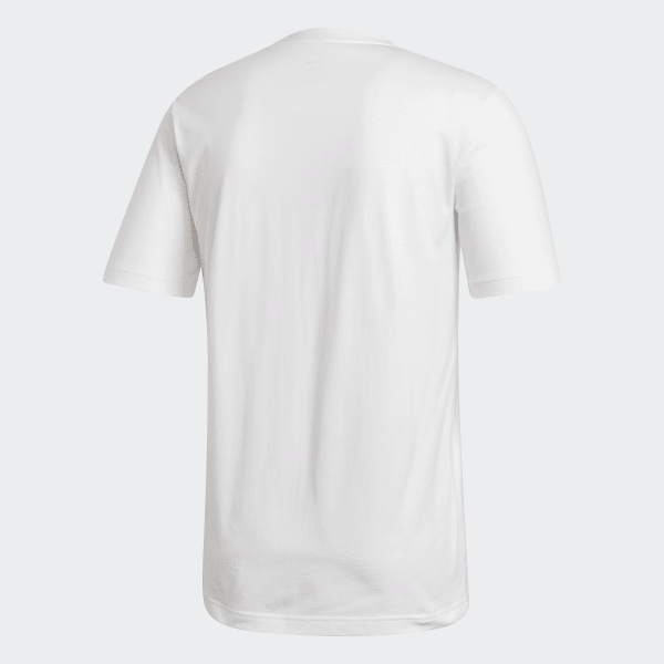 adidas Men's Essentials Linear Logo T-Shirt in White and Black | adidas UK