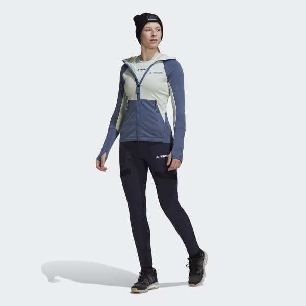 zelená Bunda Terrex Tech Flooce Hooded Hiking Fleece