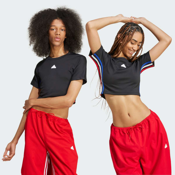 adidas Express Cropped Tee Gender Neutral Black adidas Singapore