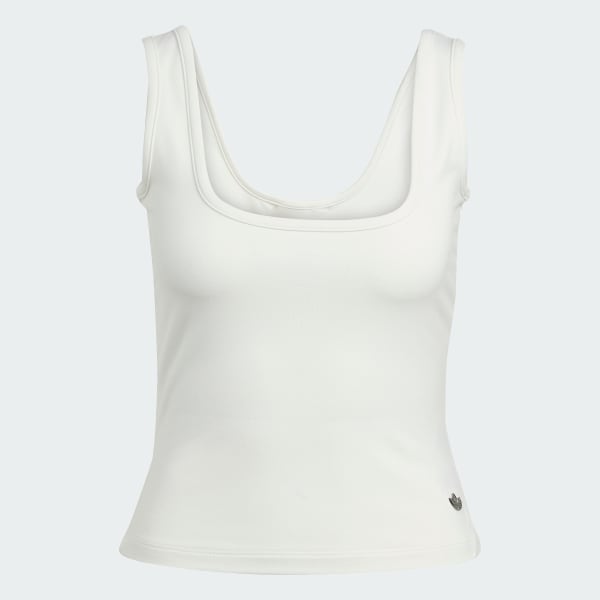 Blanco Playera sin mangas Premium Essentials