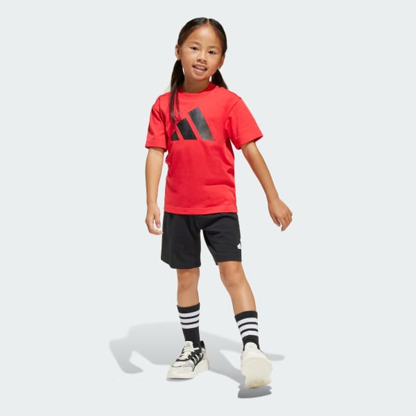 Red Essentials Tee Set Kids