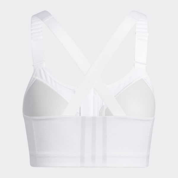 adidas TLRD Impact Luxe Training High-Support Zip Bra - White