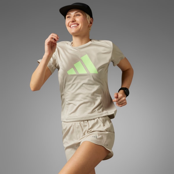 Beige Run It Tee