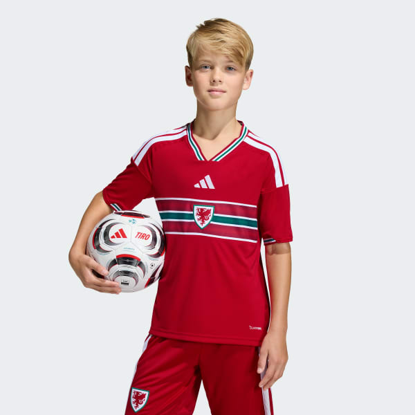 Rouge Maillot Domicile Pays de Galles 26 Enfants