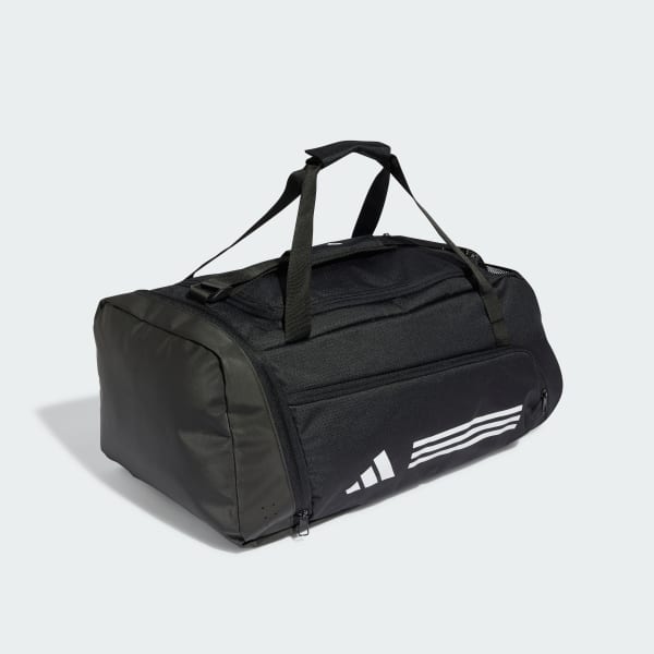 Svart Essentials 3-Stripes Duffelbag, medium