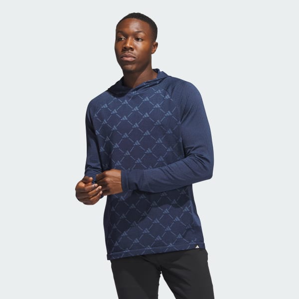 ブルー 【ゴルフ】PRIMEKNIT サイドシームレス 長袖フーディー