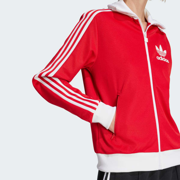 adidas Beckenbauer Track Top - Red | Free Shipping with