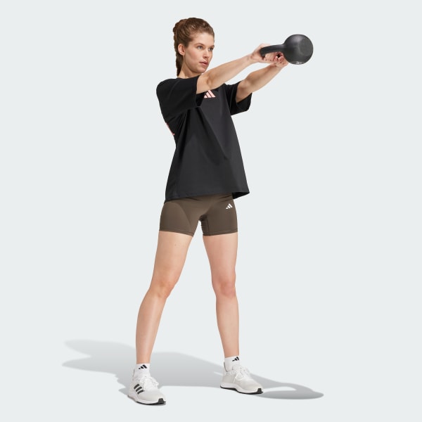 Preto Camiseta Estampada Strength