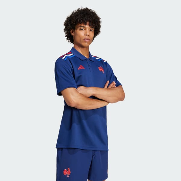 Blue France Rugby Home Supporter Polo Shirt