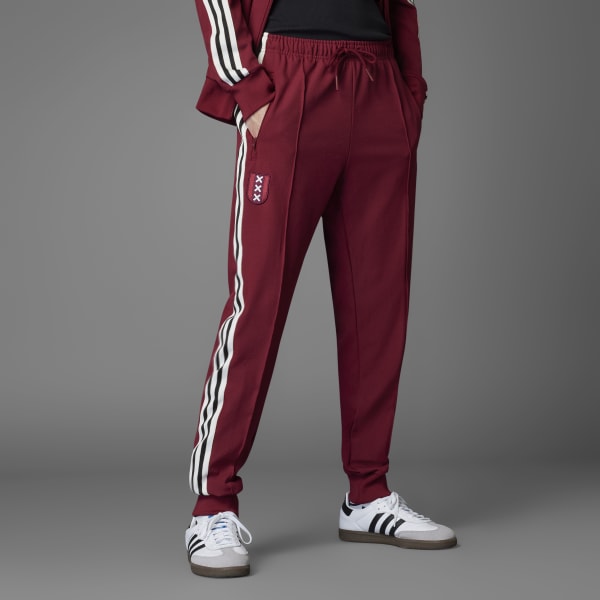 90s adidas アディダス　バスケットパンツ　ジャージ　ストライプ　レッド アディダス アディカラー ウーブン ファイヤーバードトラック