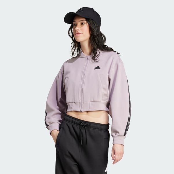 Grey Future Icons 3-Stripes Bomber Jacket