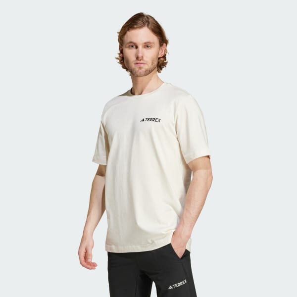 Blanco Playera Estampado en la Espalda Terrex 