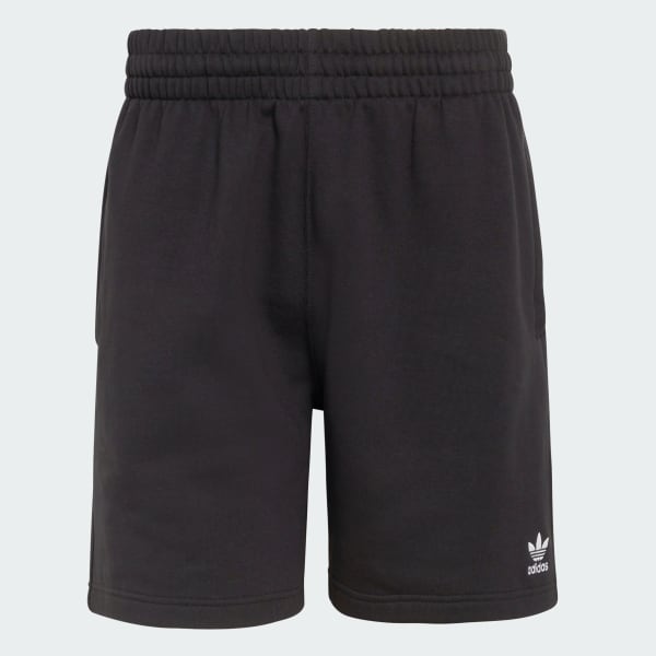 Black TREFOIL ESSENTIALS 7 inch FLEECE SHORTS
