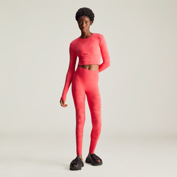 Pembe adidas by Stella McCartney TrueStrength Seamless Yoga Taytı