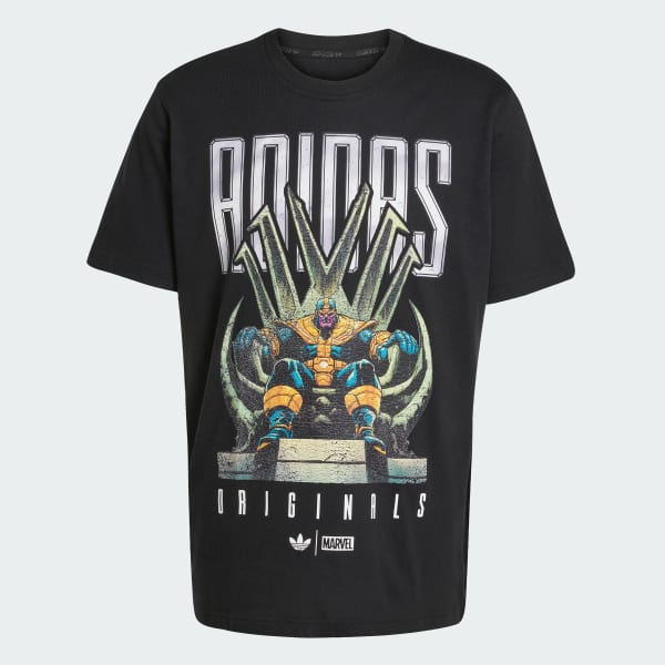 Hitam T-Shirt Longgar Pria Adidas_Marvel_Thanos