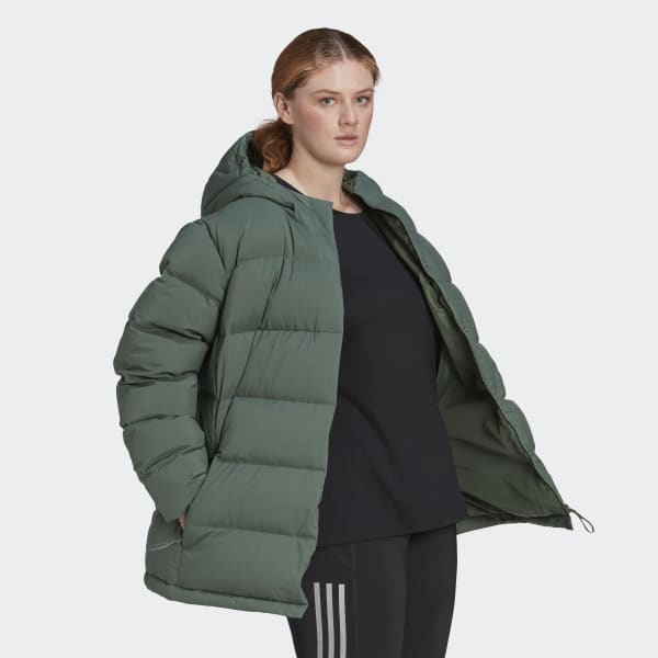 Groen Helionic Donsjack met Capuchon (Grote Maat) L4891