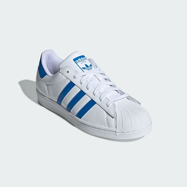 Mens white adidas superstar trainers top