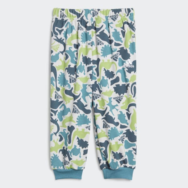 Turkis Dino Camo Allover Print French Terry Jogger Sett