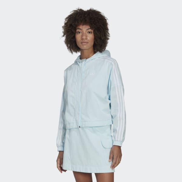 Azul Chamarra Deportiva con Capucha Adicolor Classics Poplin UG341