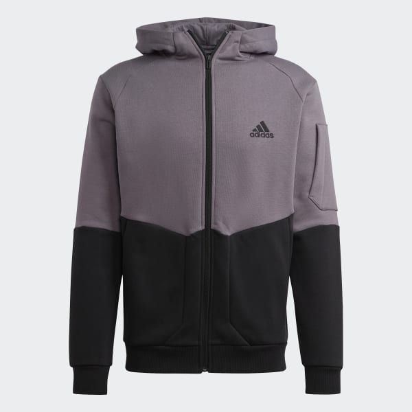 Grijs Essentials for Gameday Fleece Ritshoodie D7707