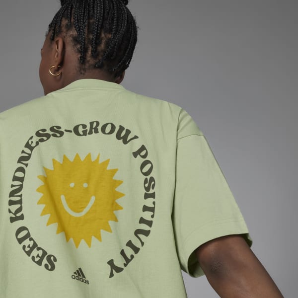 adidas Grow Positivity Tee (Gender Neutral) - Green | Free