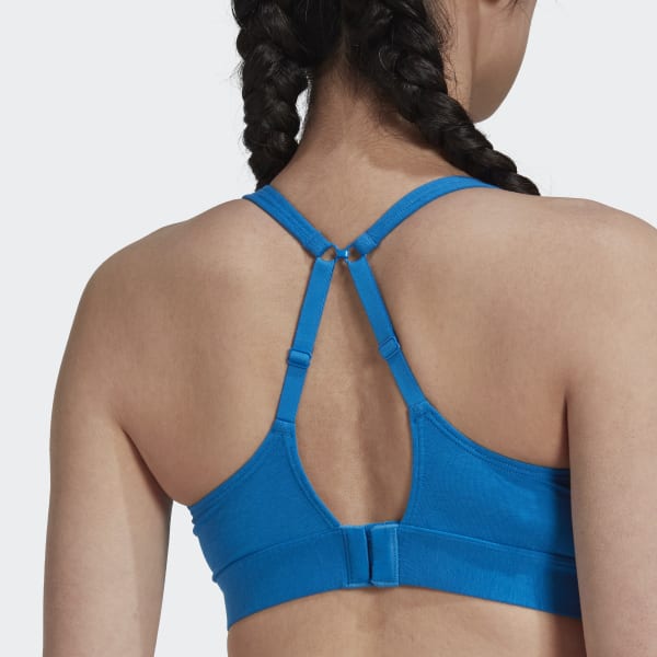 Blue Adicolor Comfort Flex Cotton Unlined Triangle Bra HPO37