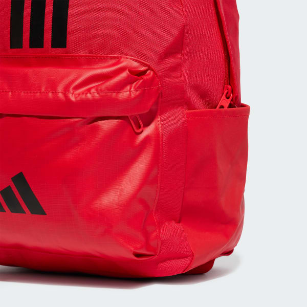 Red Classic Back-to-School 3-Stripes Backpack