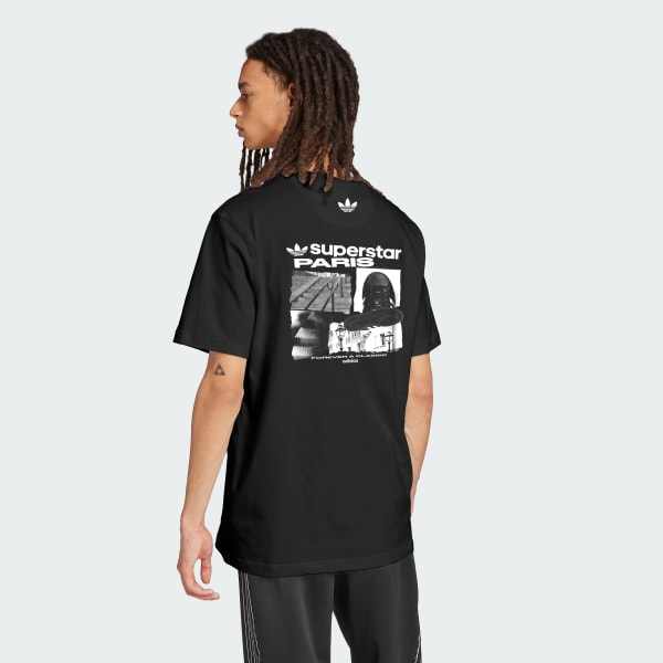 Zwart PARIS SUPERSTAR GRAPHIC T-SHIRT