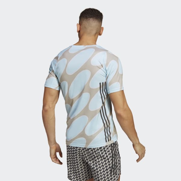 Blue adidas x Marimekko Run Icons 3-Stripes T-Shirt