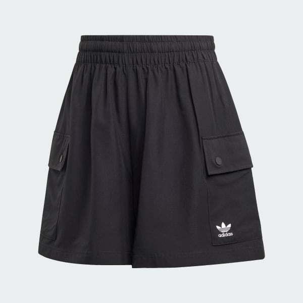 新作人気【ADIDAS】Essential Woven High Waisted Cargo Shorts adidas Essentials Woven High-Waist Cargo Shorts - Blue