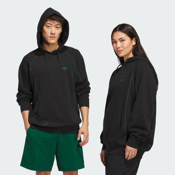 Hitam Hoodie Featherweight Shmoofoil (Uniseks)