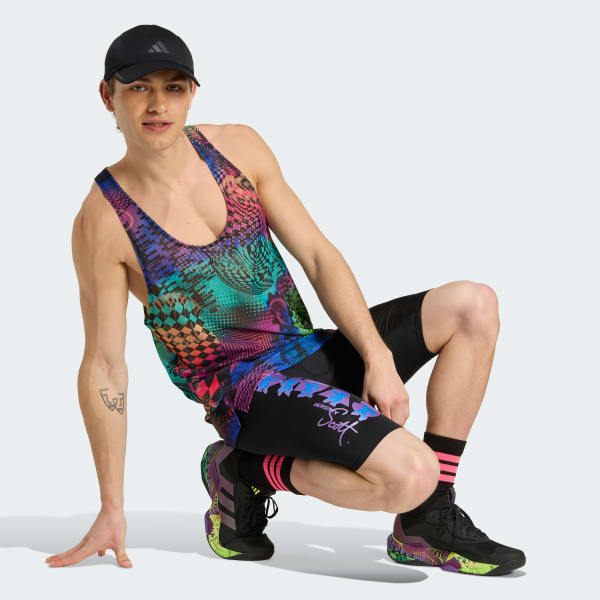adidas x Jeremy Scott Allover Print Tank Top - Yellow | Free