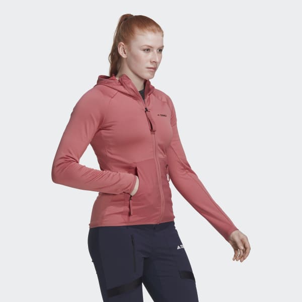 rouge Veste de randonnée légère à capuche Terrex Tech Flooce