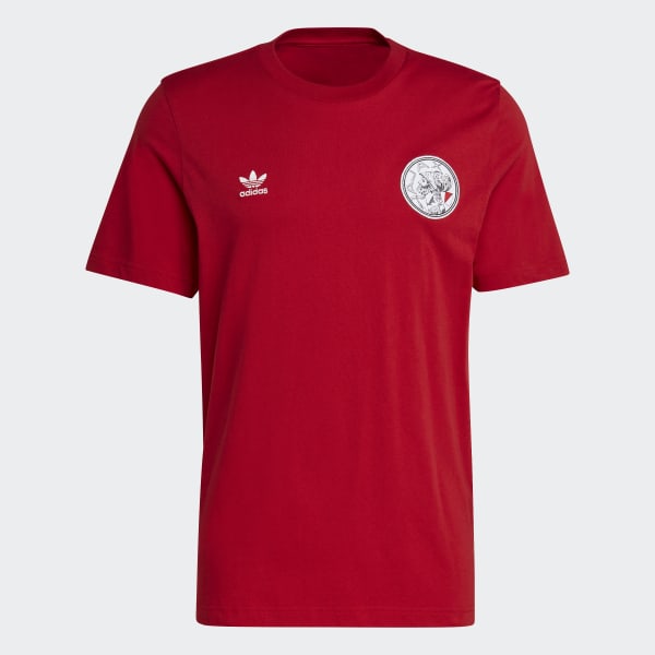 Czerwony Ajax Amsterdam Essentials Trefoil Tee