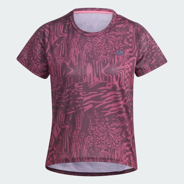 Cafe Playera de Running Run Icons 3 Franjas Logo Estampada