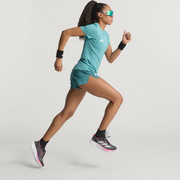 Turquoise T-shirt de running Adizero Essentials